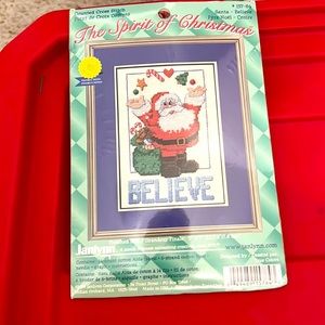 Jaelynn-Santa Believe🎅🏻-Counted Cross Stitch Set-5”x7”-New in Sealed Pkg